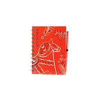 Nordic Souvenir Notisbok m penna Dalahäst Kurbits röd
