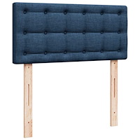 vidaXL Ottoman sängram med madrass blå 80x200 cm tyg