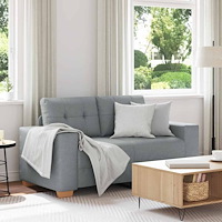 vidaXL Loveseat soffa ljusgrå 120 cm tyg