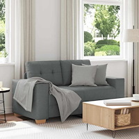 vidaXL Loveseat soffa mörkgrå 120 cm tyg