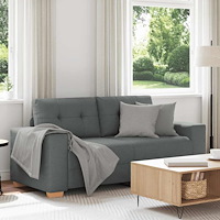 vidaXL Loveseat soffa mörkgrå 140 cm tyg
