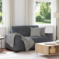 vidaXL Loveseat soffa mörkgrå 120 cm sammet