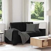 vidaXL Loveseat soffa svart 120 cm sammet