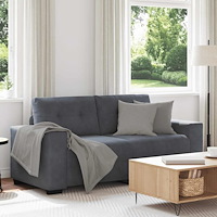 vidaXL Loveseat soffa mörkgrå 140 cm sammet