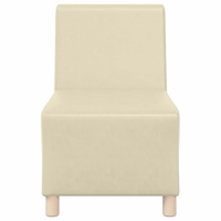 vidaXL Soffstol gräddvit 55 cm konstläder