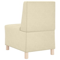 vidaXL Soffstol gräddvit 55 cm konstläder