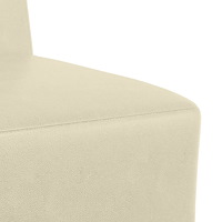 vidaXL Soffstol gräddvit 55 cm konstläder