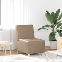 vidaXL Soffstol cappuccino 55 cm konstläder