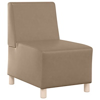vidaXL Soffstol cappuccino 55 cm konstläder