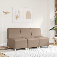 vidaXL Soffstol cappuccino 55 cm konstläder