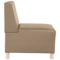 vidaXL Soffstol cappuccino 55 cm konstläder