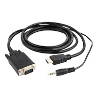 Gembird Cablexpert A-HDMI-VGA-03-6 - adapterkabel - HDMI/VGA/ljud - 1.8 m
