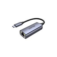 UNITEK Unitek U1323A - nätverksadapter - USB 3.0 - Gigabit Ethernet x 1 + USB-C (endast ström) x 1