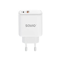 SAVIO SAVIO LA-06 strömadapter - 24 pin USB-C, USB - 30 Watt