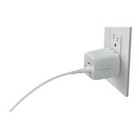 Belkin Belkin BoostCharge Pro GaN strömadapter - PPS- och GaN-teknik - 2 x USB-C - 65 Watt