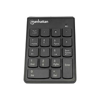 Manhattan Manhattan Numeric Keypad, Wireless (2.4GHz), USB-A Micro Receiver, 18 Full Size Keys, Black, Membrane Key Switches, Auto...