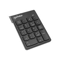 Manhattan Manhattan Numeric Keypad, Wireless (2.4GHz), USB-A Micro Receiver, 18 Full Size Keys, Black, Membrane Key Switches, Auto...