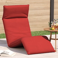 vidaXL Hopfällbar solstol röd 175x54x8,5 cm oxfordtyg