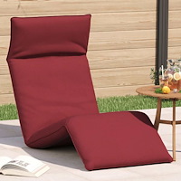 vidaXL Hopfällbar solstol vinröd 175x54x8,5 cm oxfordtyg