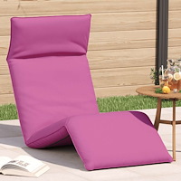 vidaXL Hopfällbar solstol rosa 175x54x8,5 cm oxfordtyg