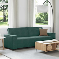 vidaXL 3-sitssoffa mörkgrön 180 cm sammet