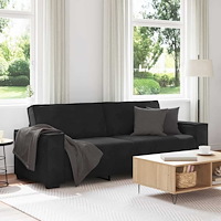 vidaXL 3-sitssoffa svart 180 cm sammet
