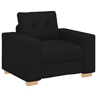 vidaXL Fåtölj svart 60 cm tyg