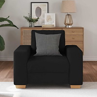 vidaXL Fåtölj svart 60 cm tyg