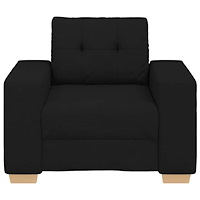 vidaXL Fåtölj svart 60 cm tyg