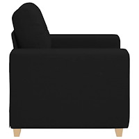 vidaXL Fåtölj svart 60 cm tyg