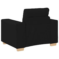 vidaXL Fåtölj svart 60 cm tyg