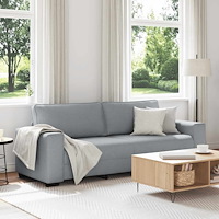 vidaXL 3-sitssoffa ljusgrå 180 cm tyg