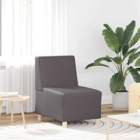 vidaXL Soffstol grå 55 cm konstläder