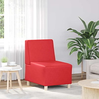 vidaXL Soffstol röd 55 cm konstläder