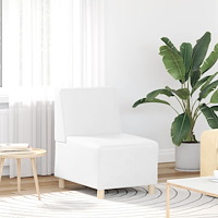vidaXL Soffstol vit 55 cm konstläder