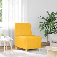 vidaXL Soffstol ljusgul 55 cm manchestertyg
