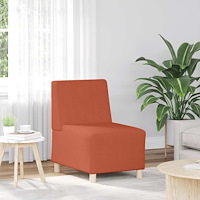 vidaXL Soffstol röd orange 55 cm manchestertyg