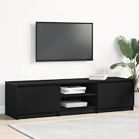 vidaXL TV-bänk svart ek 140x40x36 cm konstruerat trä