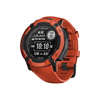 Garmin Garmin Instinct 2X Solar - fiberförstärkta polymerer - Ja smart klocka med band - 64 MB - klarröd