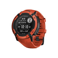 Garmin Garmin Instinct 2X Solar - fiberförstärkta polymerer - Ja smart klocka med band - 64 MB - klarröd