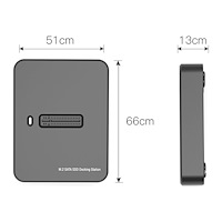 Gembird Gembird DD-U3M2 - SSD-dockningsstation - M.2 Card (PCIe NVMe & SATA) - USB 3.2 (Gen 2)