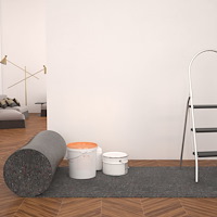 vidaXL Målarmatta halkfri 50 m 180 g/m² grå