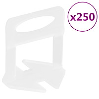 vidaXL Nivådistanser 250 st 2 mm