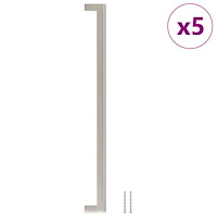 vidaXL Skåphandtag 5 st silver 320 mm rostfritt stål