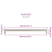 vidaXL Skåphandtag 5 st silver 320 mm rostfritt stål