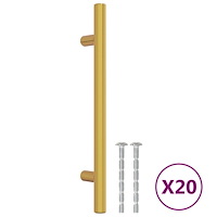 vidaXL Skåphandtag 20 st guld 128 mm rostfritt stål
