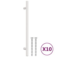 vidaXL Skåphandtag 10 st silver 192 mm rostfritt stål