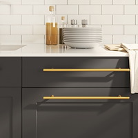 vidaXL Skåphandtag 10 st guld 320 mm rostfritt stål