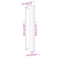 vidaXL Skåphandtag 20 st svart 224 mm rostfritt stål