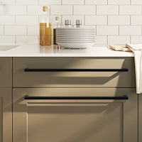 vidaXL Skåphandtag 20 st svart 480 mm rostfritt stål